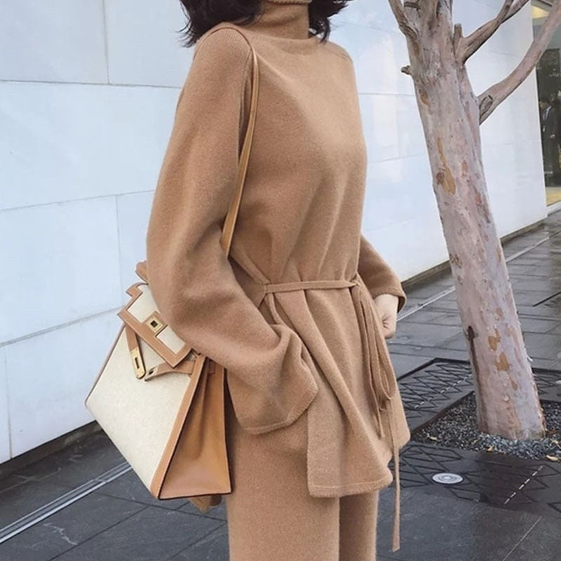 Quinn Knit Set with Belted