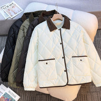 Quinn Lightweight Quilted Jacket with Pockets in Green
