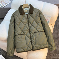 Quinn Lightweight Quilted Jacket with Pockets in Green