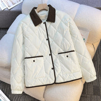 Quinn Lightweight Quilted Jacket with Pockets in White