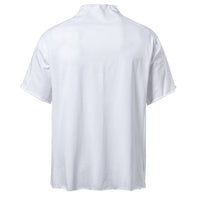 Quinn Shirt with Stand Collar and Short Sleeve