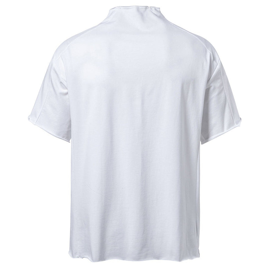 Quinn Shirt with Stand Collar and Short Sleeve