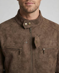 Quinten Leather Jacket with Stand Collar