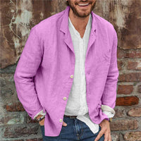 Quinten Lightweight Linen Blazer in Purple