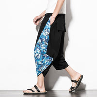 Quinten Linen Trousers in Blue Wave