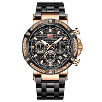 Quinten Watch in Schwarz/Gold