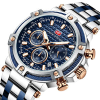 Quinten Watch in Silber/Blau