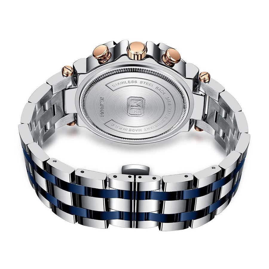 Quinten Watch in Silber/Blau