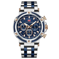 Quinten Watch in Silber/Blau