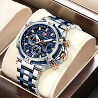 Quinten Watch in Silber/Blau
