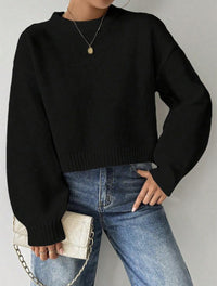 Rachel Casual Knit Sweater in Black