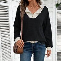Rachel Casual Shirt with Long Sleeve in Black