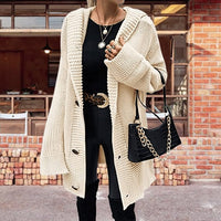 Rachel Knit Cardigan with Pockets and Oversized in Beige