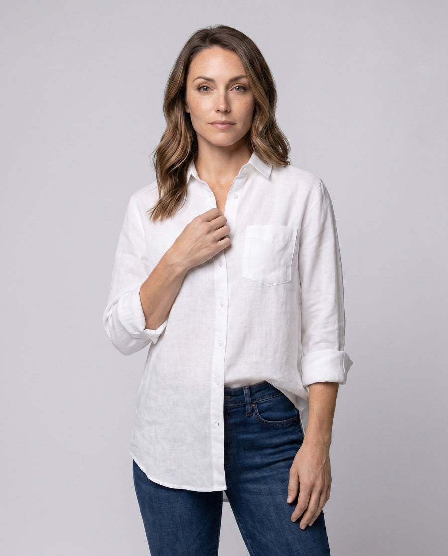 Rachel Lightweight Linen Blouse
