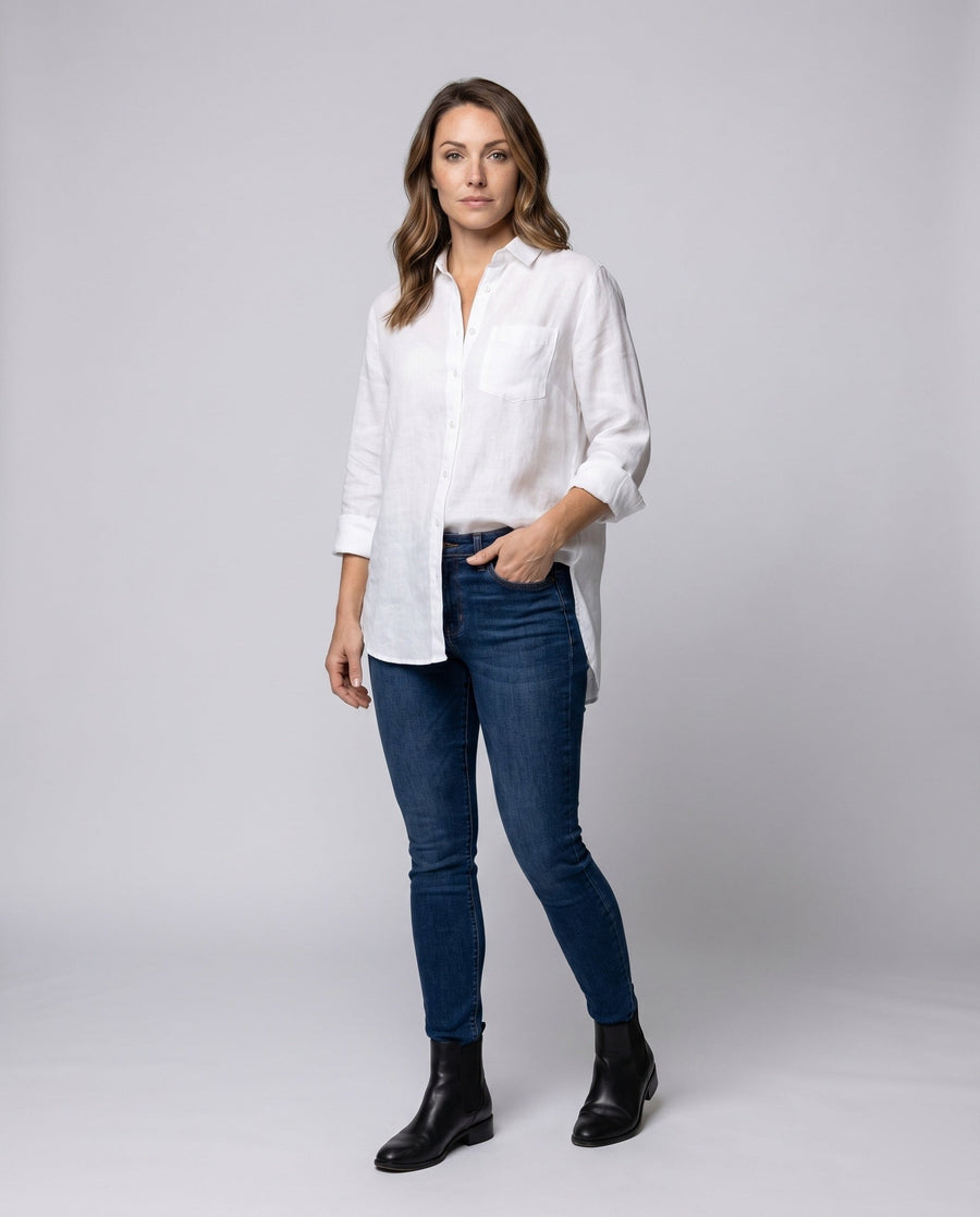 Rachel Lightweight Linen Blouse