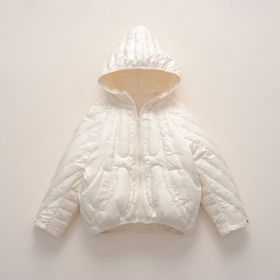 Rae Jacket with Hood in Beige