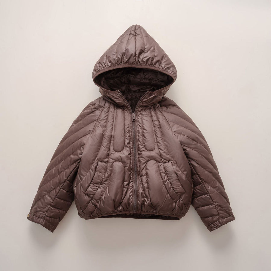 Rae Jacket with Hood in Coffee
