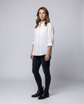 Rae Lightweight Linen Blouse with Chest Pocket