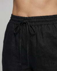 Rae Linen Blend Trousers with Side Pockets and Pockets