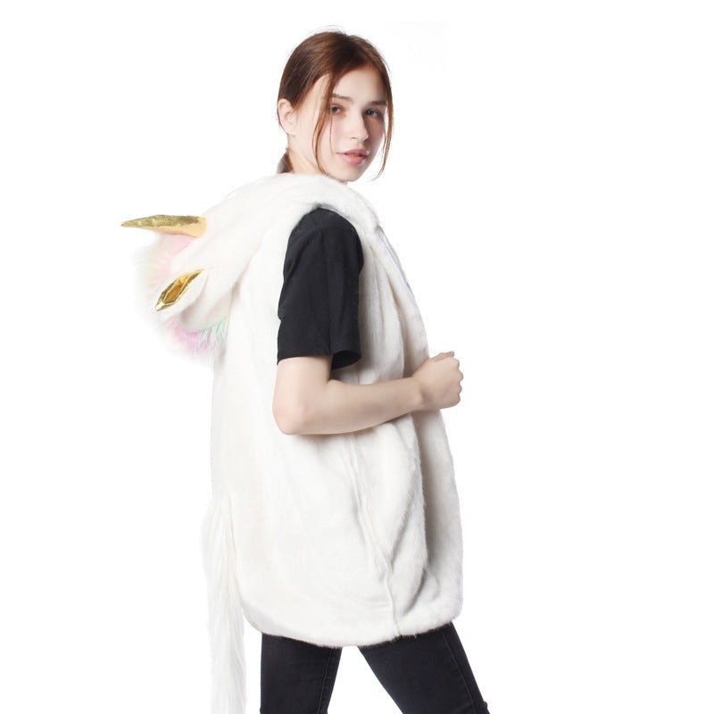 Rae Vest with Hood in White