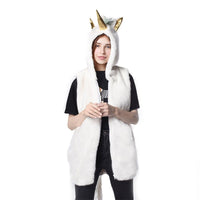 Rae Vest with Hood in White