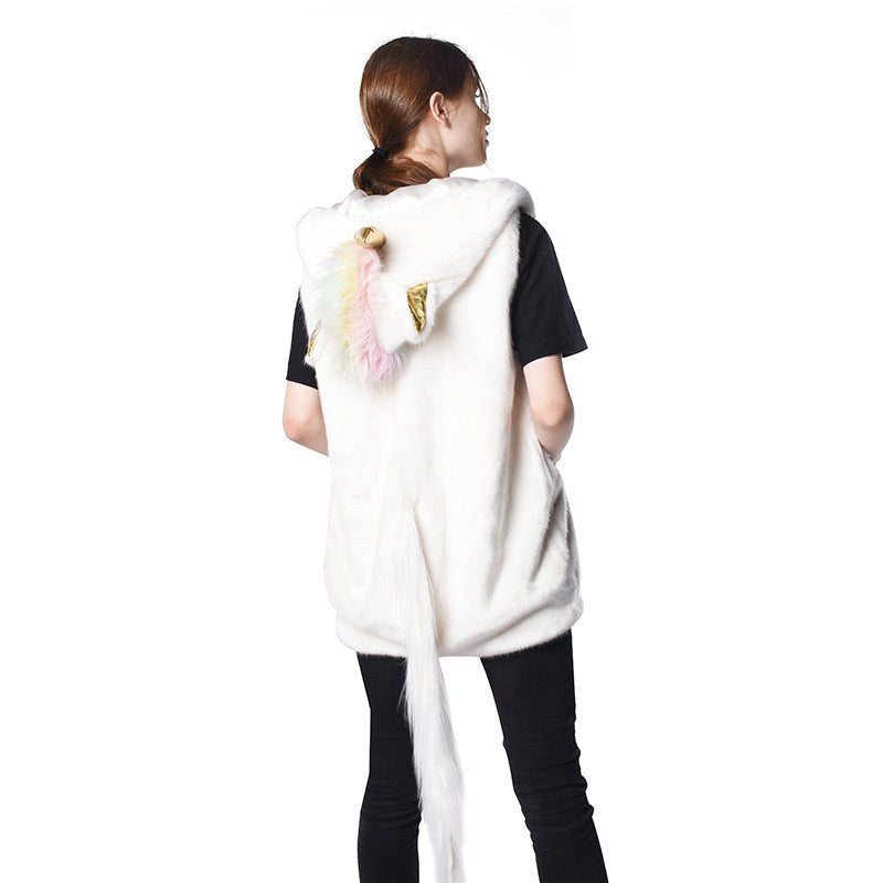 Rae Vest with Hood in White