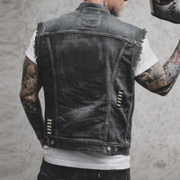 Rafael Denim Vest in Black
