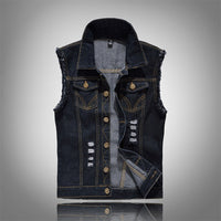 Rafael Denim Vest in Light Blue