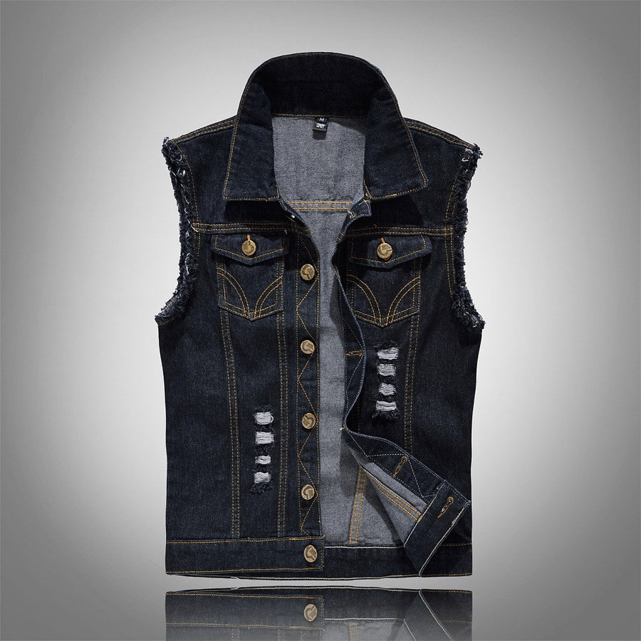 Rafael Denim Vest in Light Blue