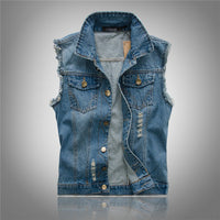 Rafael Denim Vest in Light Blue