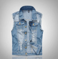 Rafael Denim Vest in Light Blue