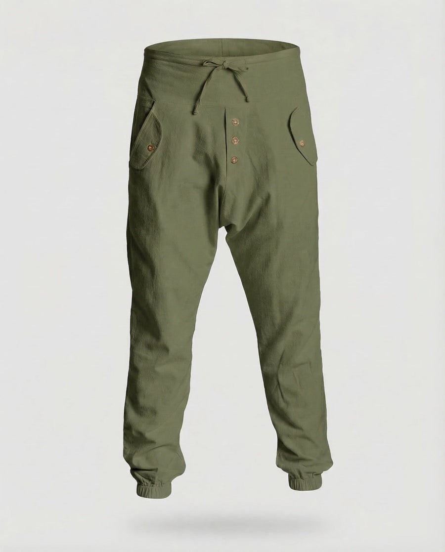 Rafael Harem Trousers in Olive Green