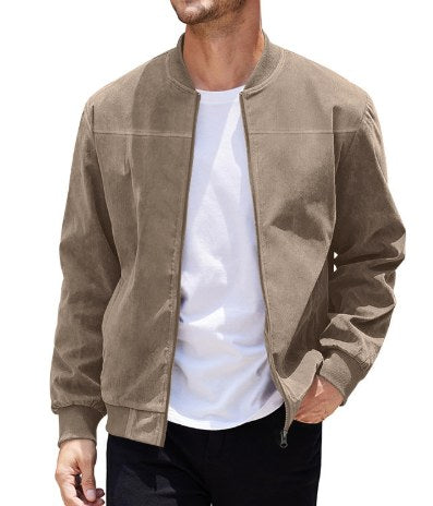 Rafael Jacket with Zip Front in Khaki