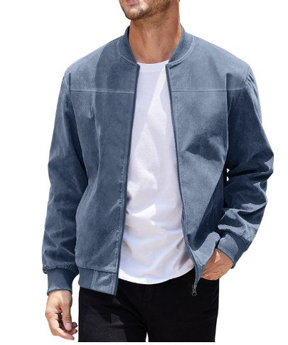 Rafael Jacket with Zip Front in Light Blue