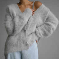Rafaela Cardigan with Oversized in Light Grey