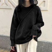 Rafaela Comfortable Sweater with Oversized in Black