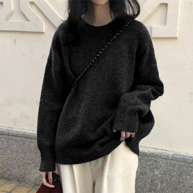 Rafaela Comfortable Sweater with Oversized in Black