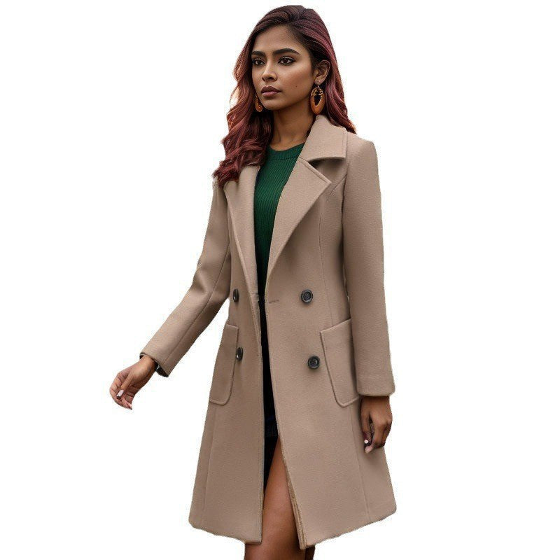 Rafaela Elegant Coat with Button Front and Pockets