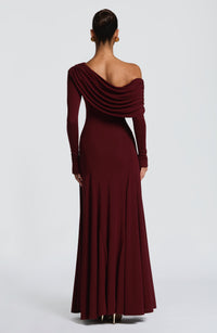 Amber Maxi Dress – Cherry Lacquer
