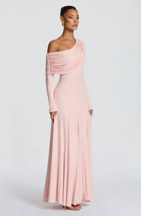 Amber Maxi Dress – Soft Blush
