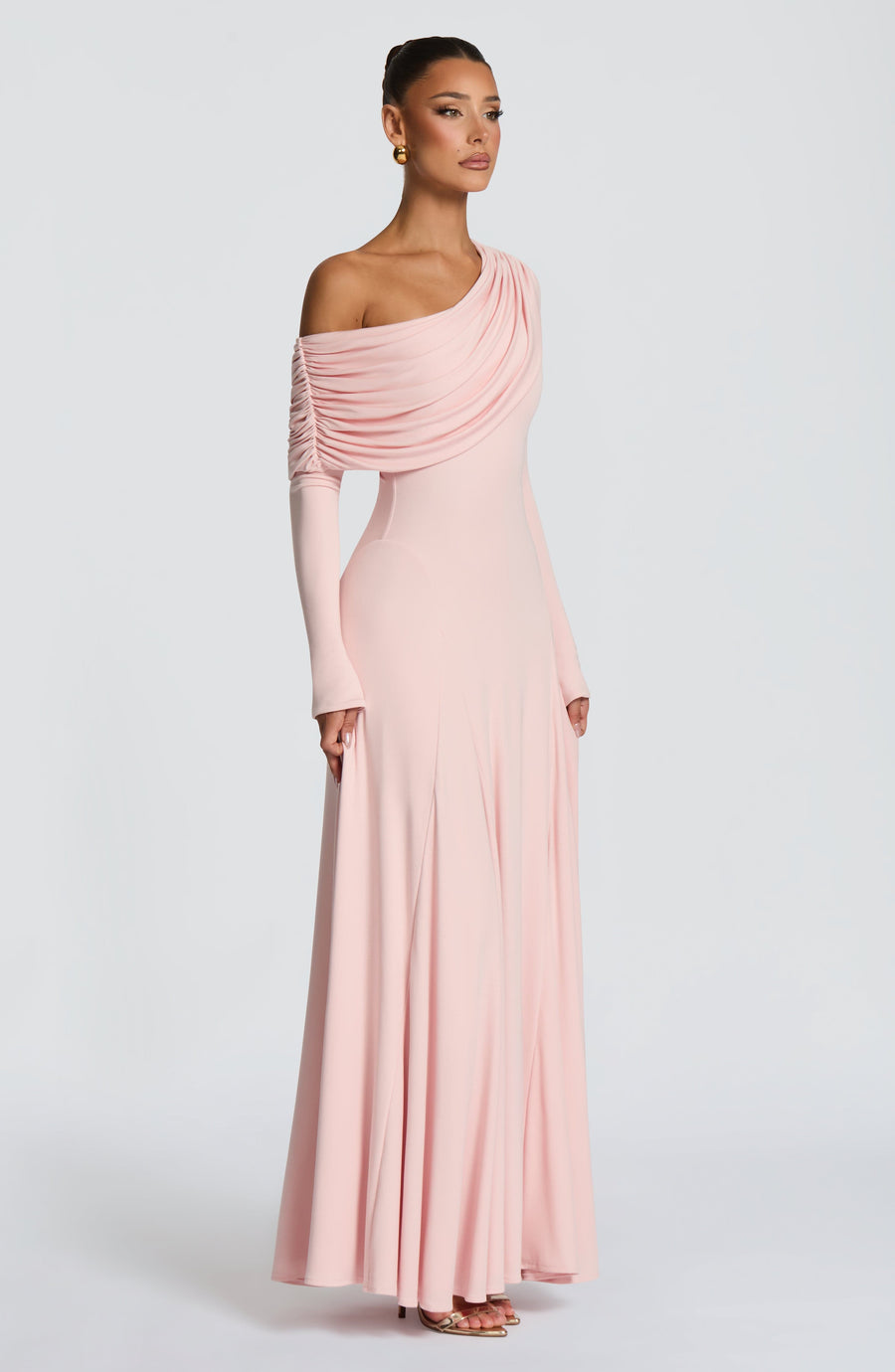 Amber Maxi Dress – Soft Blush
