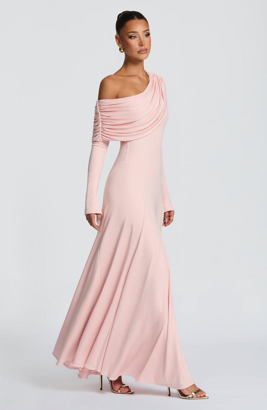 Amber Maxi Dress – Soft Blush