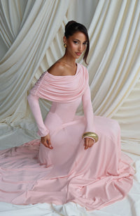 Amber Maxi Dress – Soft Blush