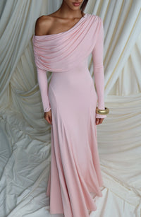 Amber Maxi Dress – Soft Blush