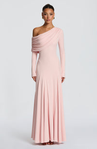 Amber Maxi Dress – Soft Blush