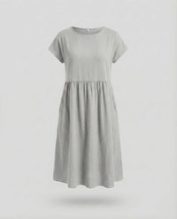Rafaela Midi Dress with Pockets in Grey