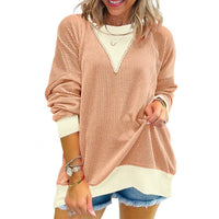 Ramona Casual Sweater with V-Neck in Orange