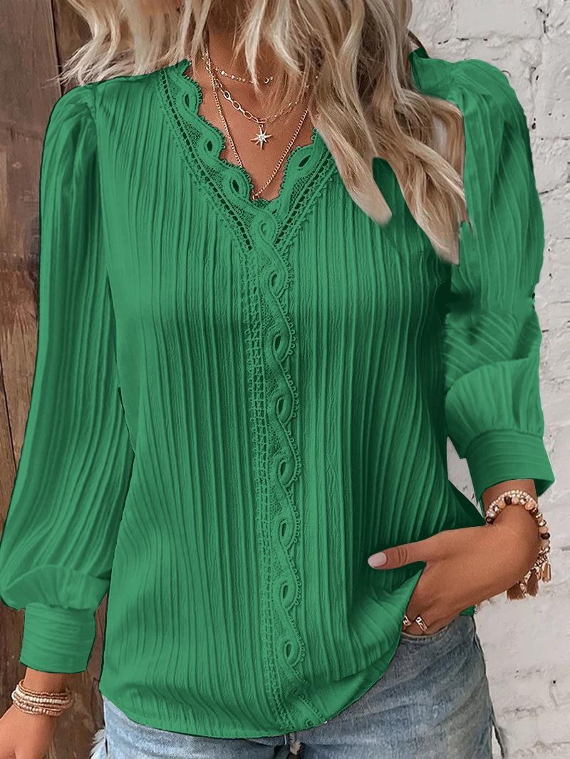 Ramona Lace Blouse in Green
