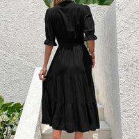 Ramona Maxi Dress with Ruffles and Belted