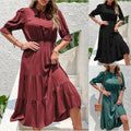 Ramona Maxi Dress with Ruffles and Belted